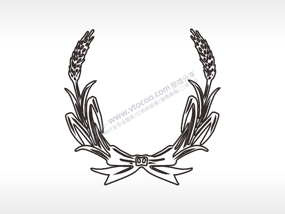 稻谷结简笔画边框大全AI8.0格式激光打标文件通用矢量图