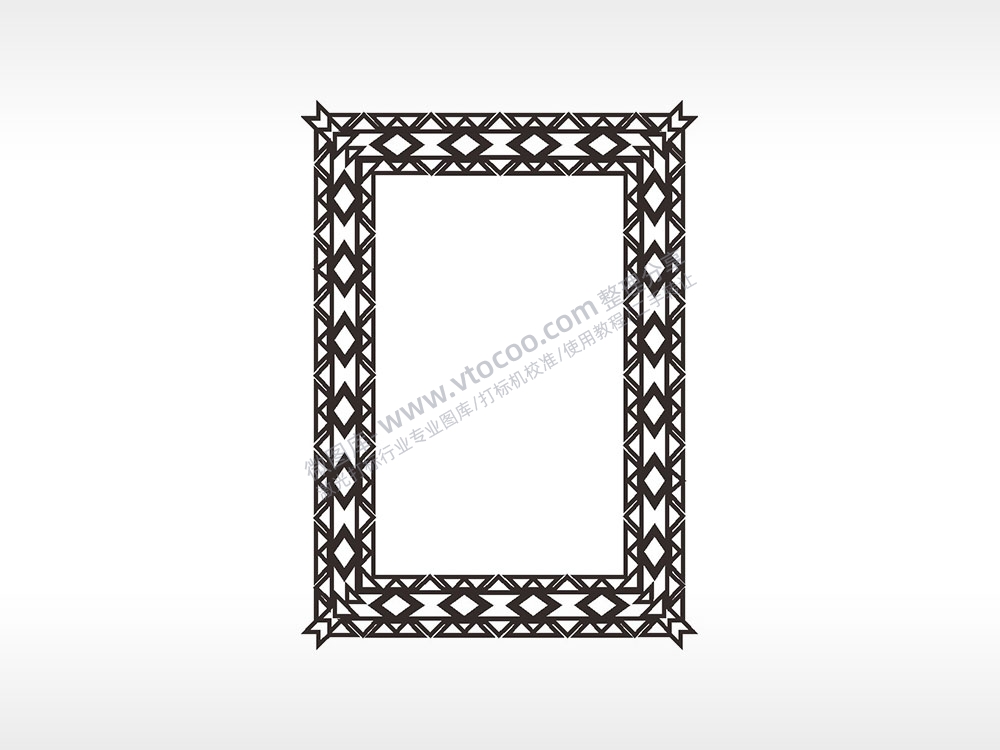 菱形三角形边框大全AI8.0格式激光打标文件通用矢量图