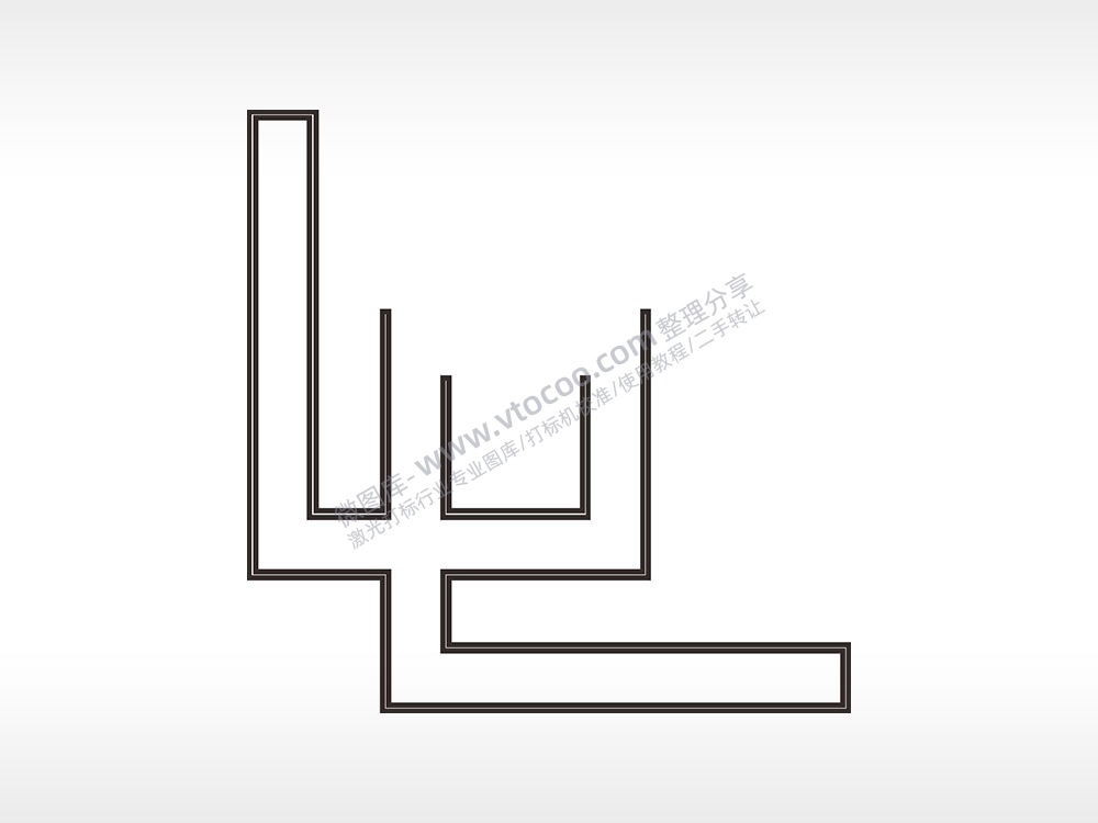 线条边角简笔画边框大全AI8.0格式激光打标文件通用矢量图