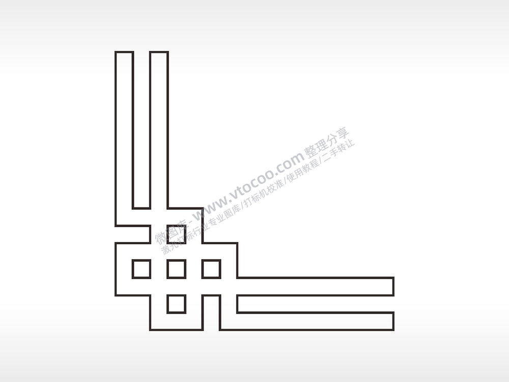 中国结边角简笔画边框大全AI8.0格式激光打标文件通用矢量图