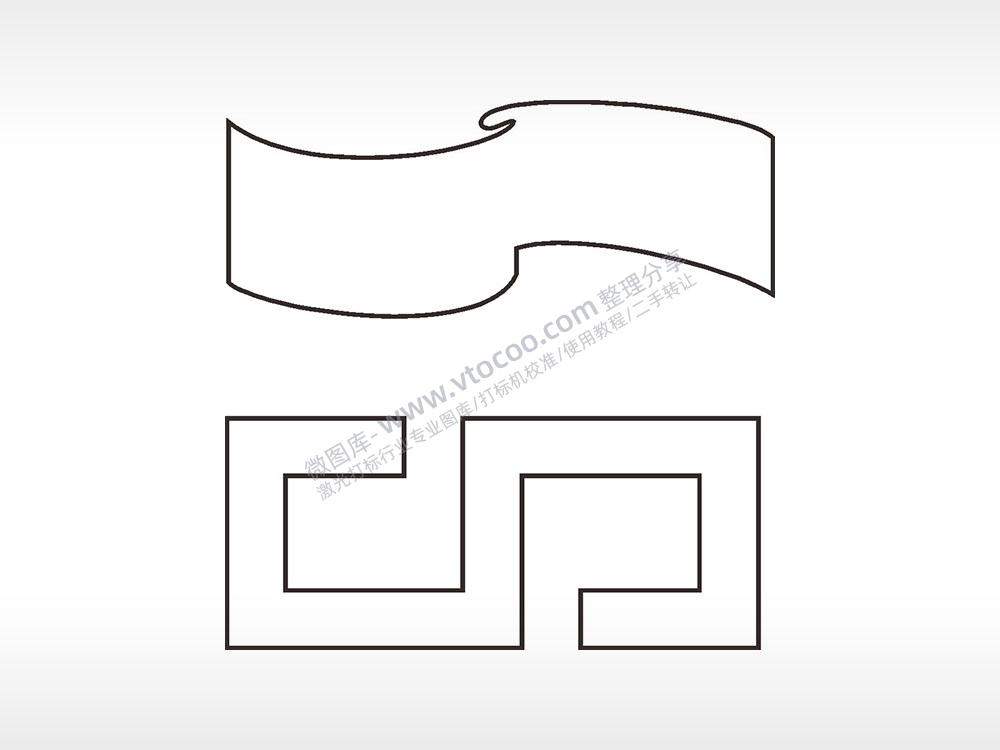 领带s边角简笔画边框大全AI8.0格式激光打标文件通用矢量图