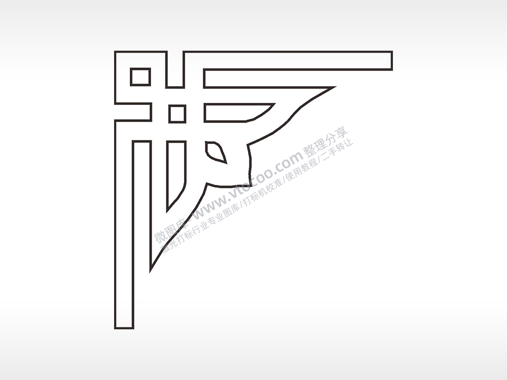 角花边角简笔画边框大全AI8.0格式激光打标文件通用矢量图