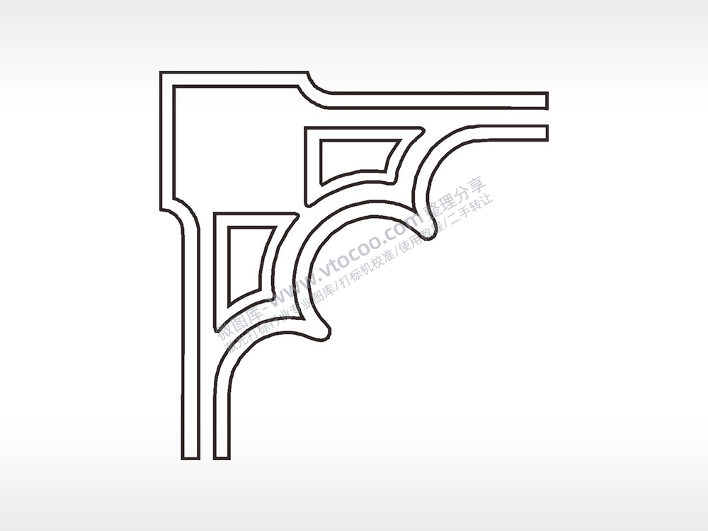 角线边角简笔画边框大全AI8.0格式激光打标文件通用矢量图