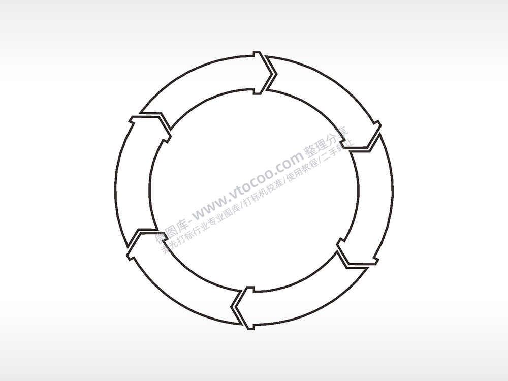 指标圈边角简笔画边框大全AI8.0格式激光打标文件通用矢量图