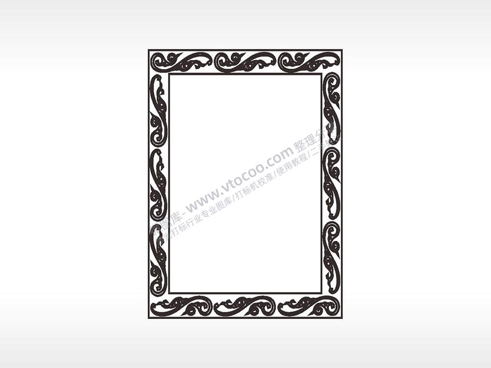 波浪纹边框大全AI8.0格式激光打标文件通用矢量图