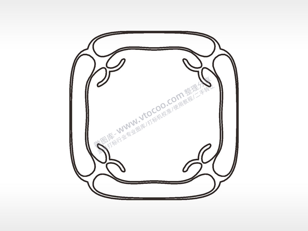 电视框边角简笔画边框大全AI8.0格式激光打标文件通用矢量图