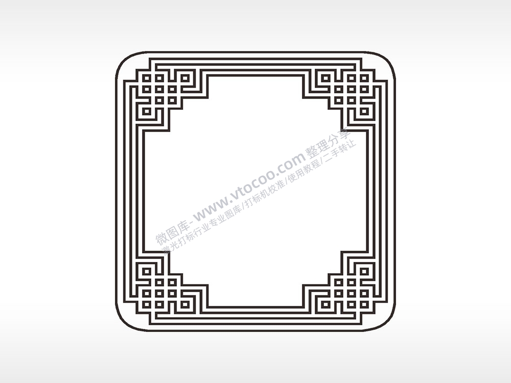 中式边框中国结边框大全AI8.0格式激光打标文件通用矢量图