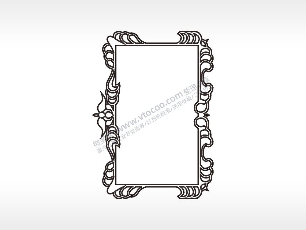 花瓣欧式边框大全AI8.0格式激光打标文件通用矢量图