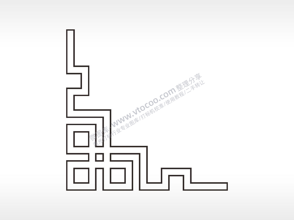 中国风边角简笔画边框大全AI8.0格式激光打标文件通用矢量图