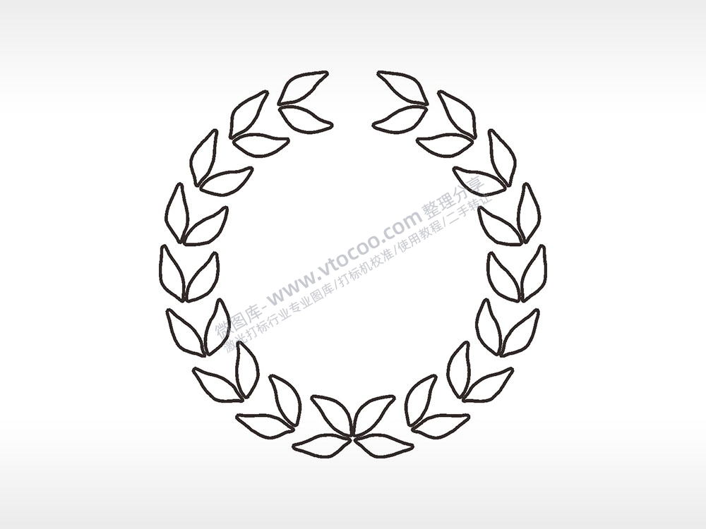 花圈边角简笔画边框大全AI8.0格式激光打标文件通用矢量图