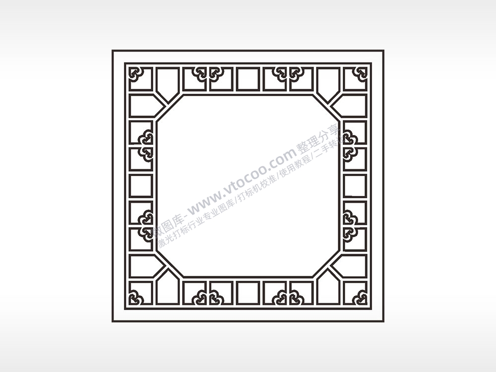 花瓣编窗户简笔画边框大全AI8.0格式激光打标文件通用矢量图