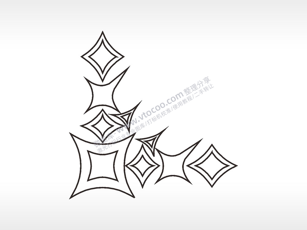 星星边角简笔画边框大全AI8.0格式激光打标文件通用矢量图