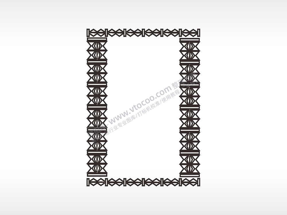 倒三角沙漏边框大全AI8.0格式激光打标文件通用矢量图