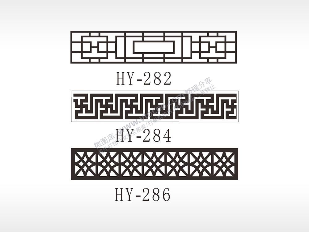 花格通花边角简笔画边框大全AI8.0格式激光打标文件通用矢量图