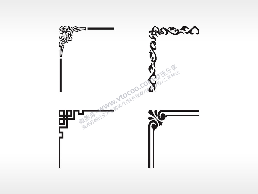 花蕊中国结小鸟合集1简笔画边框大全AI8.0格式激光打标文件通用矢量图