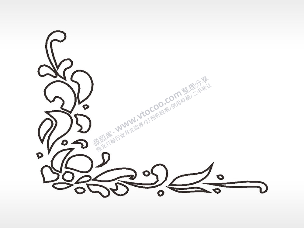 花瓣图案边框大全AI8.0格式激光打标文件通用矢量图