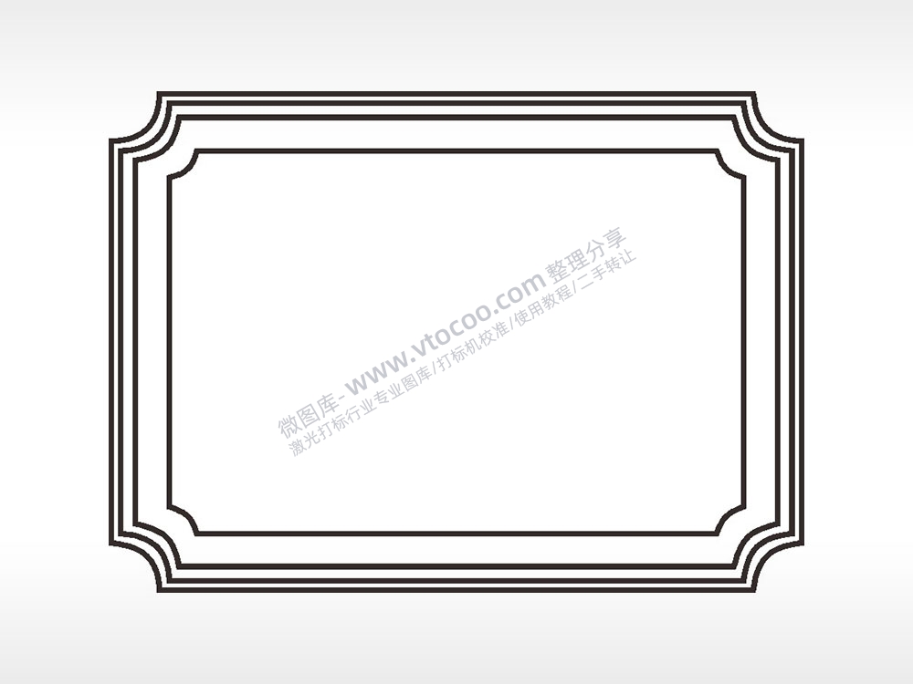 凹凸相框边框大全AI8.0格式激光打标文件通用矢量图