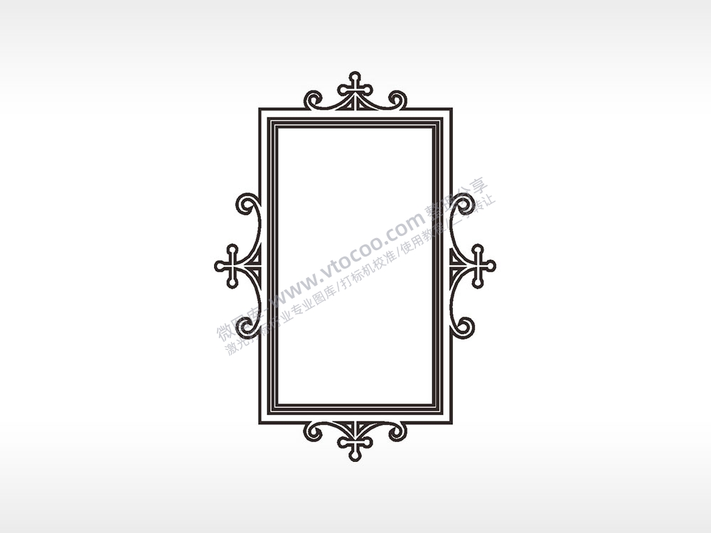 冠冕欧式边框大全AI8.0格式激光打标文件通用矢量图