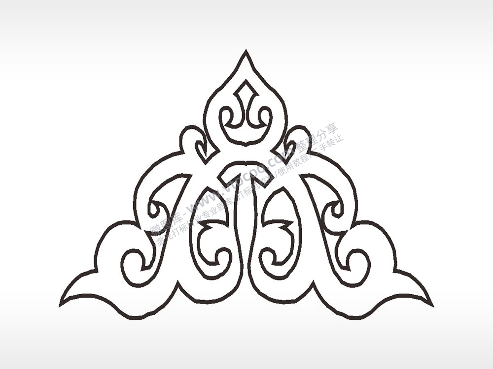 藏式花纹边框大全AI8.0格式激光打标文件通用矢量图