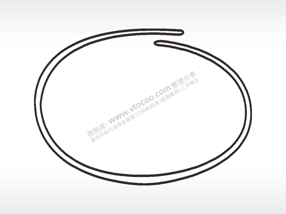 线圆圈边框大全AI8.0格式激光打标文件通用矢量图