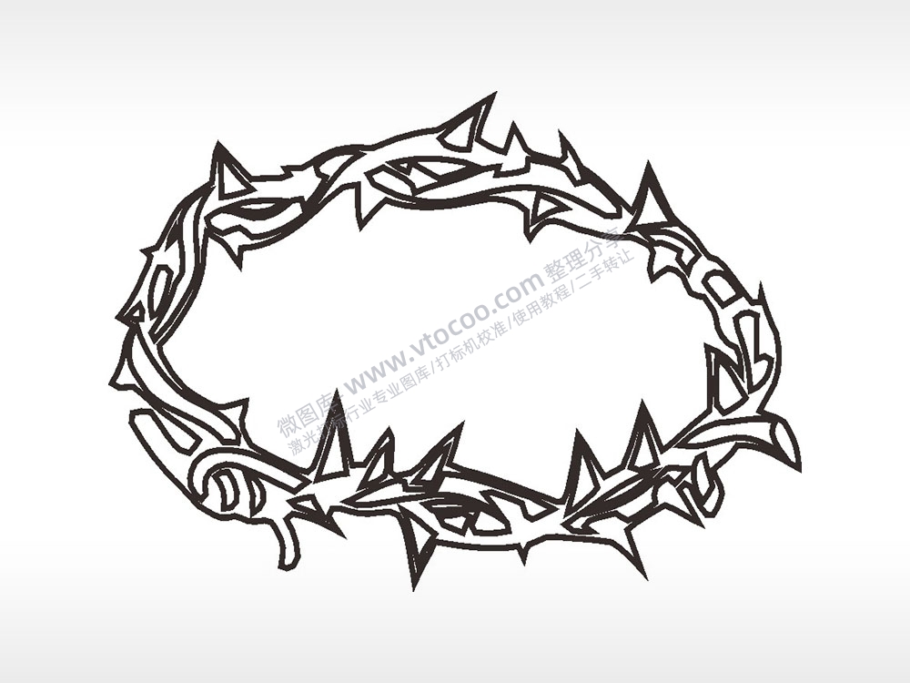 树藤刺边框大全AI8.0格式激光打标文件通用矢量图