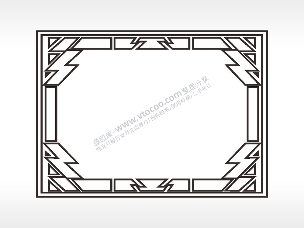 线条标边框大全AI8.0格式激光打标文件通用矢量图