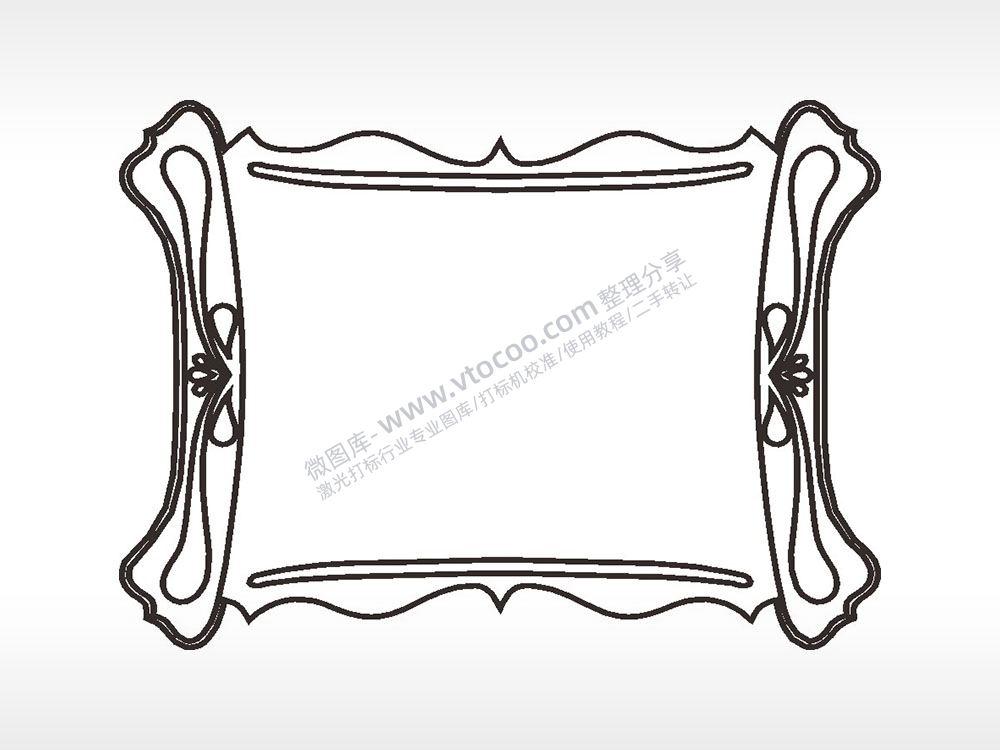 花蕾相框边框大全AI8.0格式激光打标文件通用矢量图