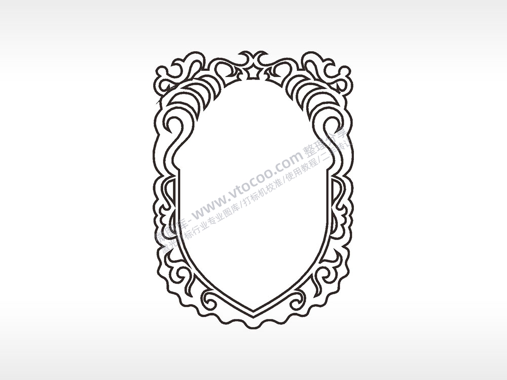 镜子花纹边框大全AI8.0格式激光打标文件通用矢量图