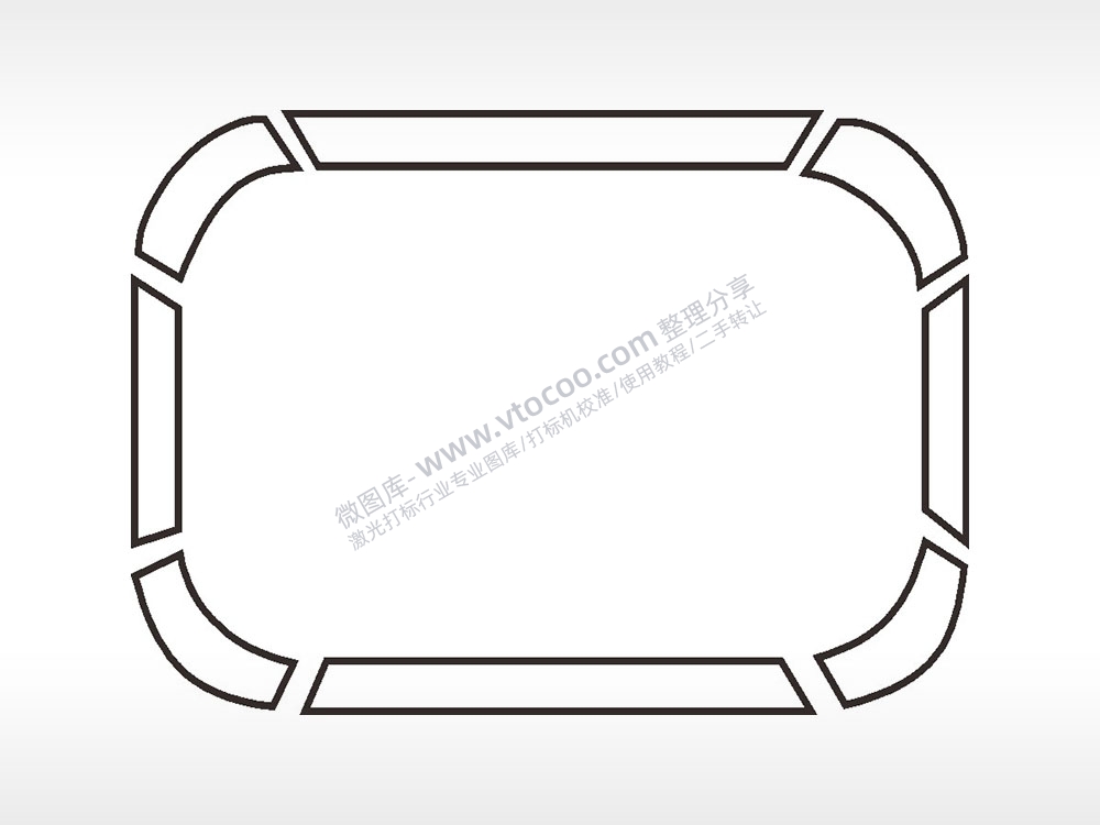 弯直线条边框大全AI8.0格式激光打标文件通用矢量图