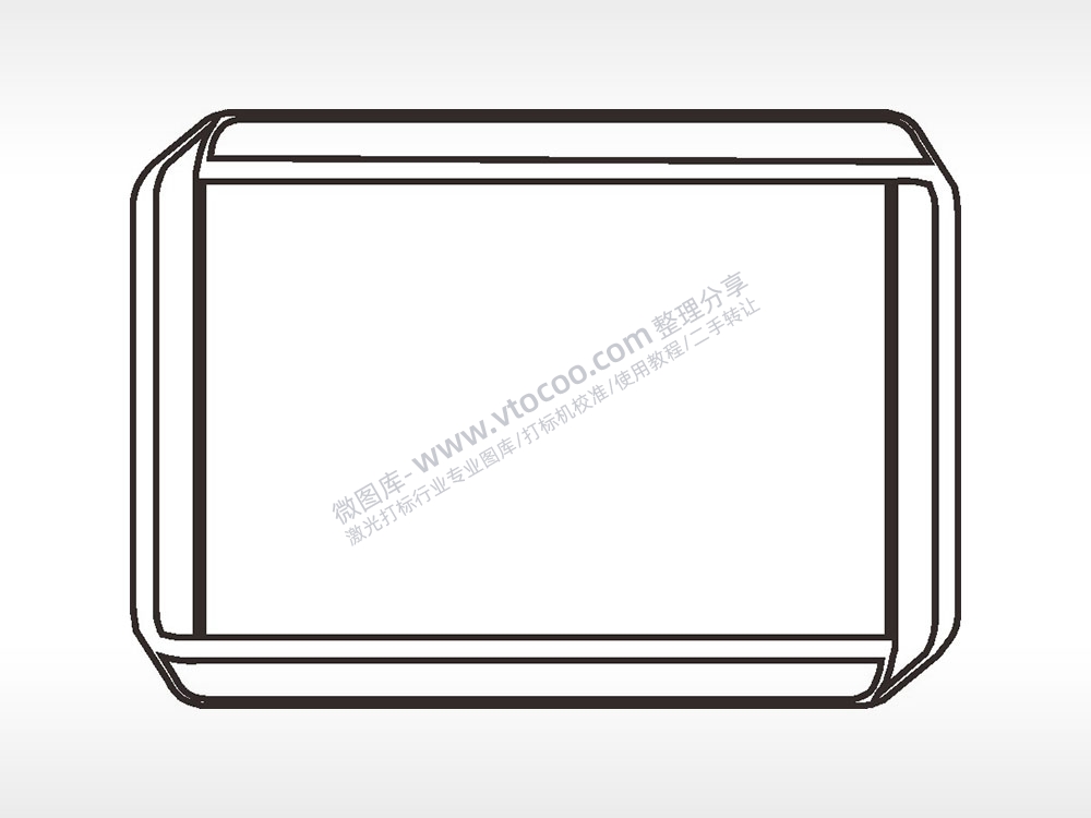 长方体电视形状边框大全AI8.0格式激光打标文件通用矢量图