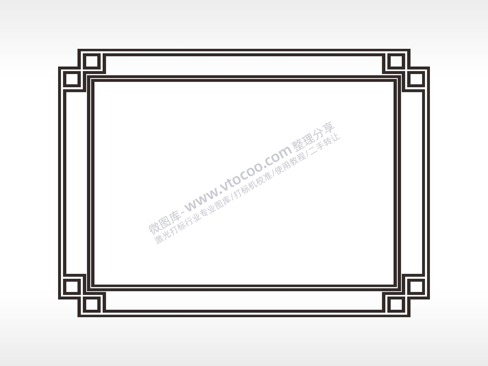 中国结边框大全AI8.0格式激光打标文件通用矢量图