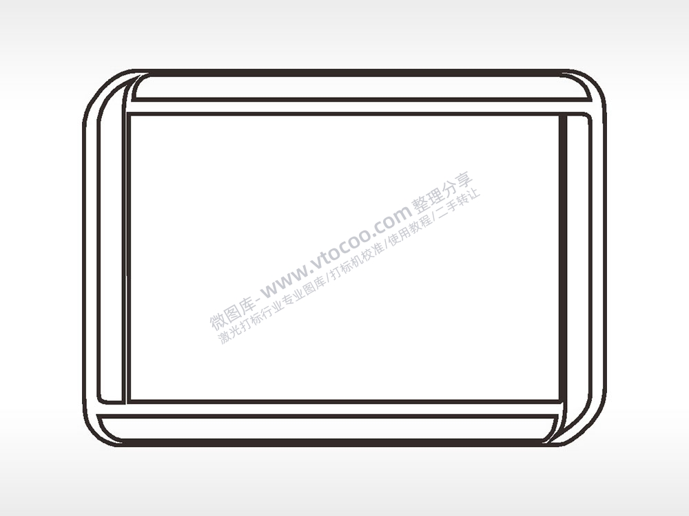 电视方形边框大全AI8.0格式激光打标文件通用矢量图