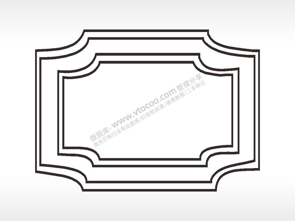 欧式标致边框大全AI8.0格式激光打标文件通用矢量图