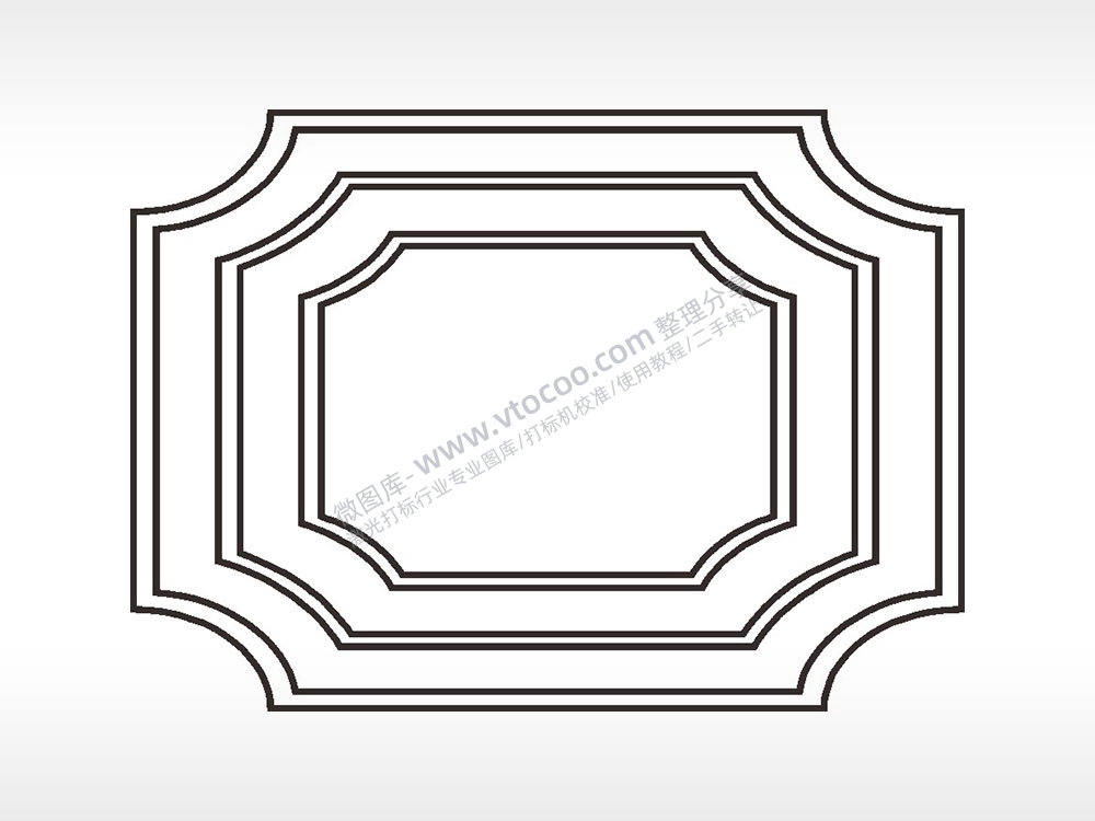 夹层边框大全AI8.0格式激光打标文件通用矢量图