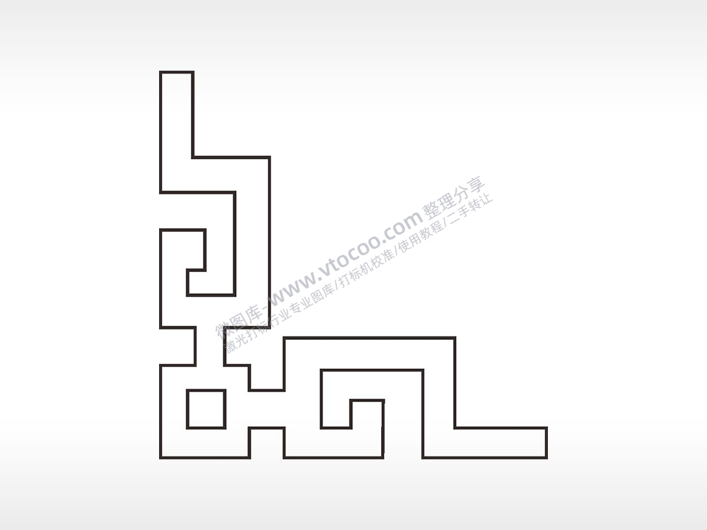 中式浮云线条边框大全AI8.0格式激光打标文件通用矢量图