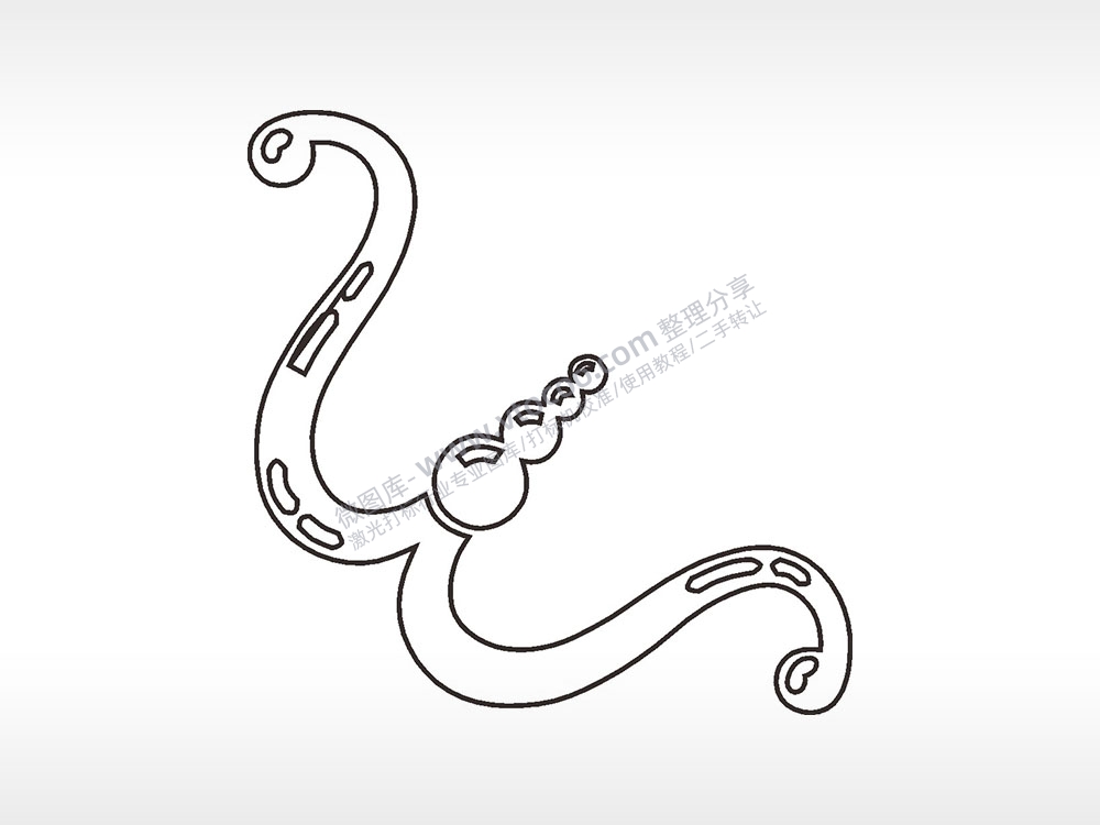 弓形装饰边框大全AI8.0格式激光打标文件通用矢量图