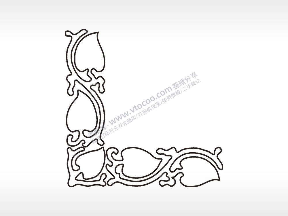 桃形简笔画边框大全AI8.0格式激光打标文件通用矢量图