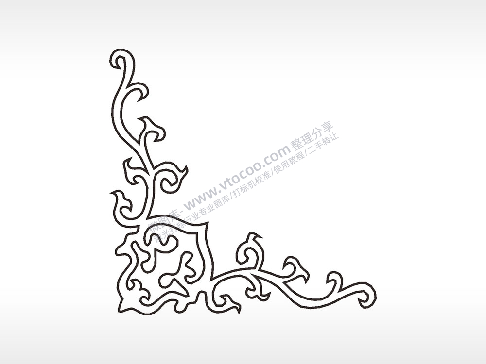 藤蔓简笔画边框大全AI8.0格式激光打标文件通用矢量图