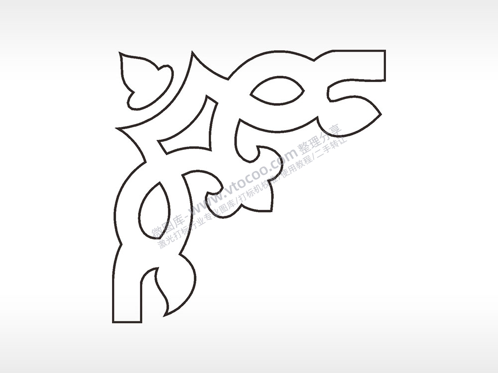 古典花纹简笔画边框大全AI8.0格式激光打标文件通用矢量图