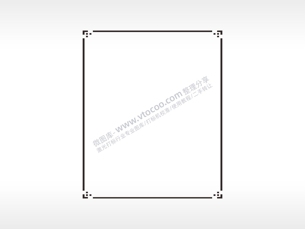 中式花边框矢量AI8.0格式激光打标文件通用矢量图