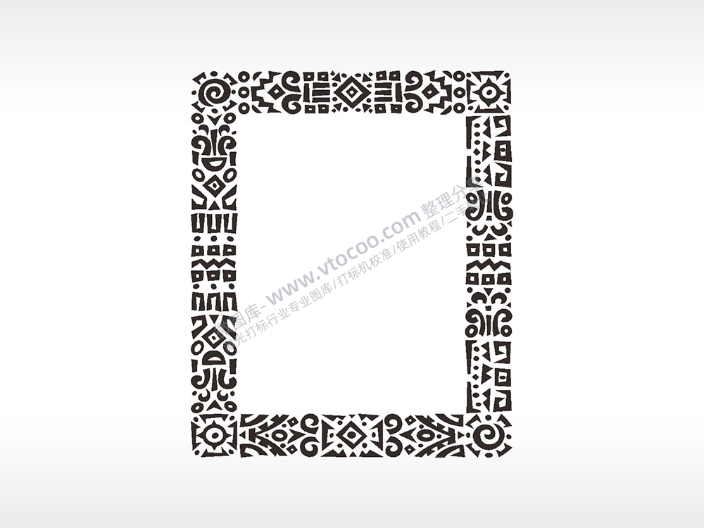 复古涂鸦花边框矢量AI8.0格式激光打标文件通用矢量图