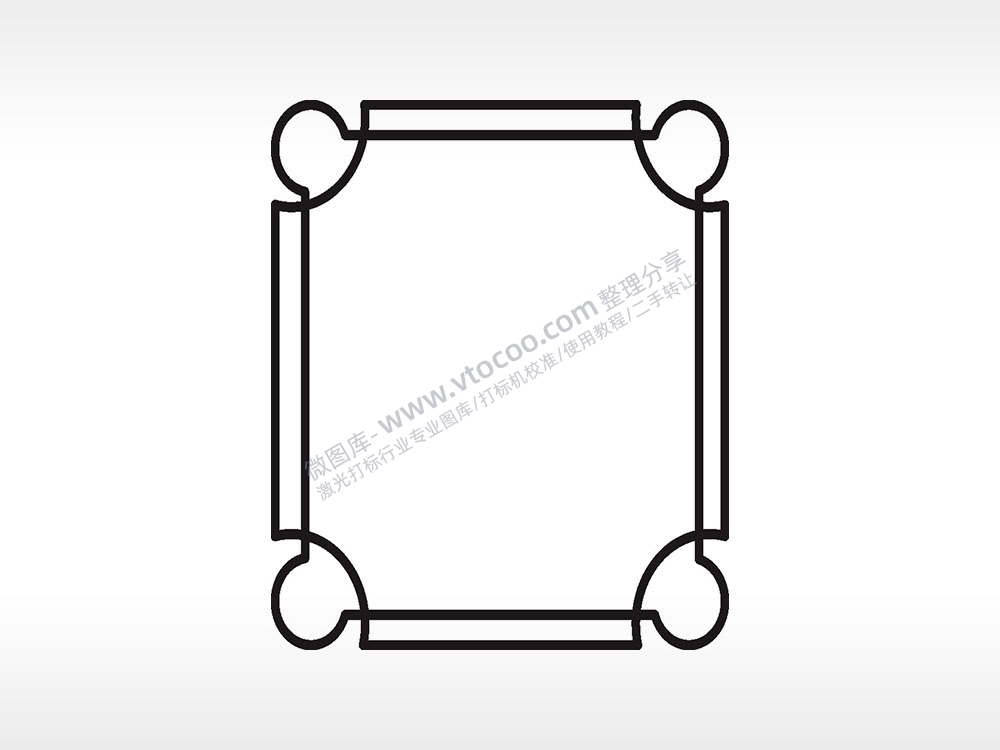 欧式花边框矢量AI8.0格式激光打标文件通用矢量图