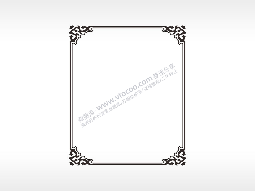欧式花边框矢量AI8.0格式激光打标文件通用矢量图