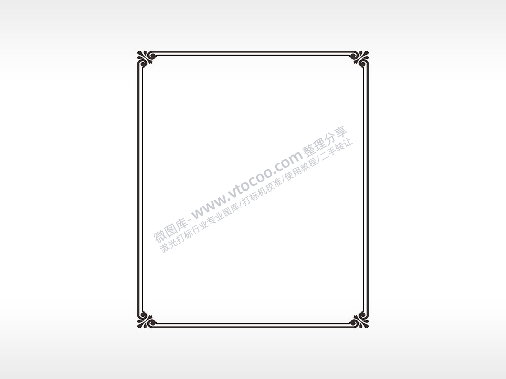 欧式花边框矢量AI8.0格式激光打标文件通用矢量图