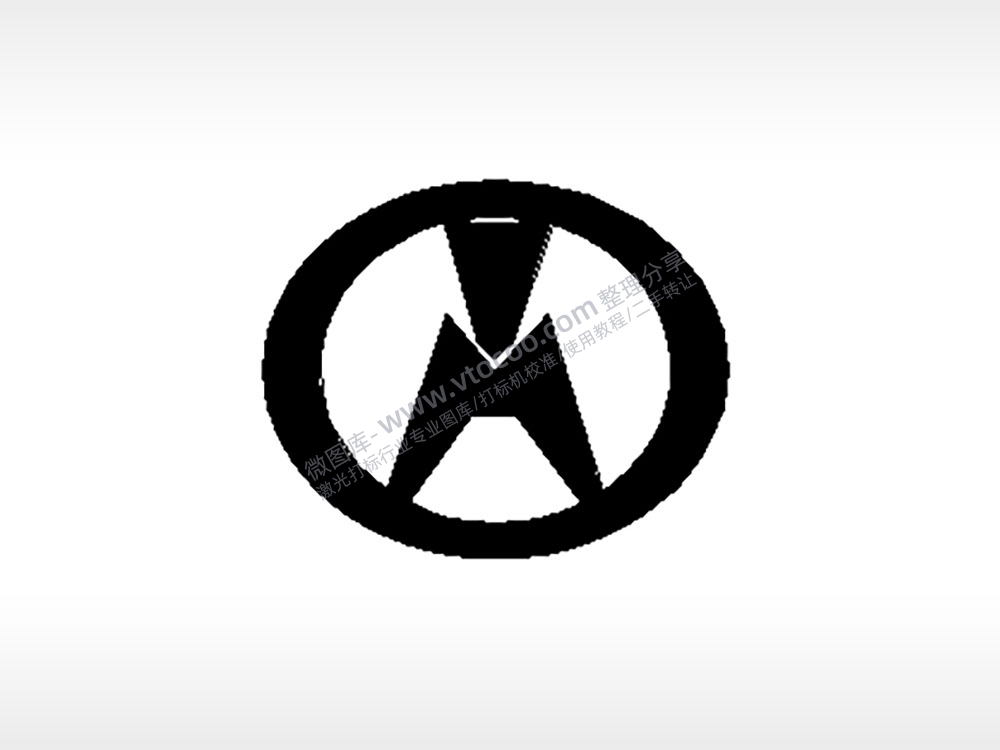 野马汽车车标雕刻挂坠项链PLT格式激光打标文件通用矢量图