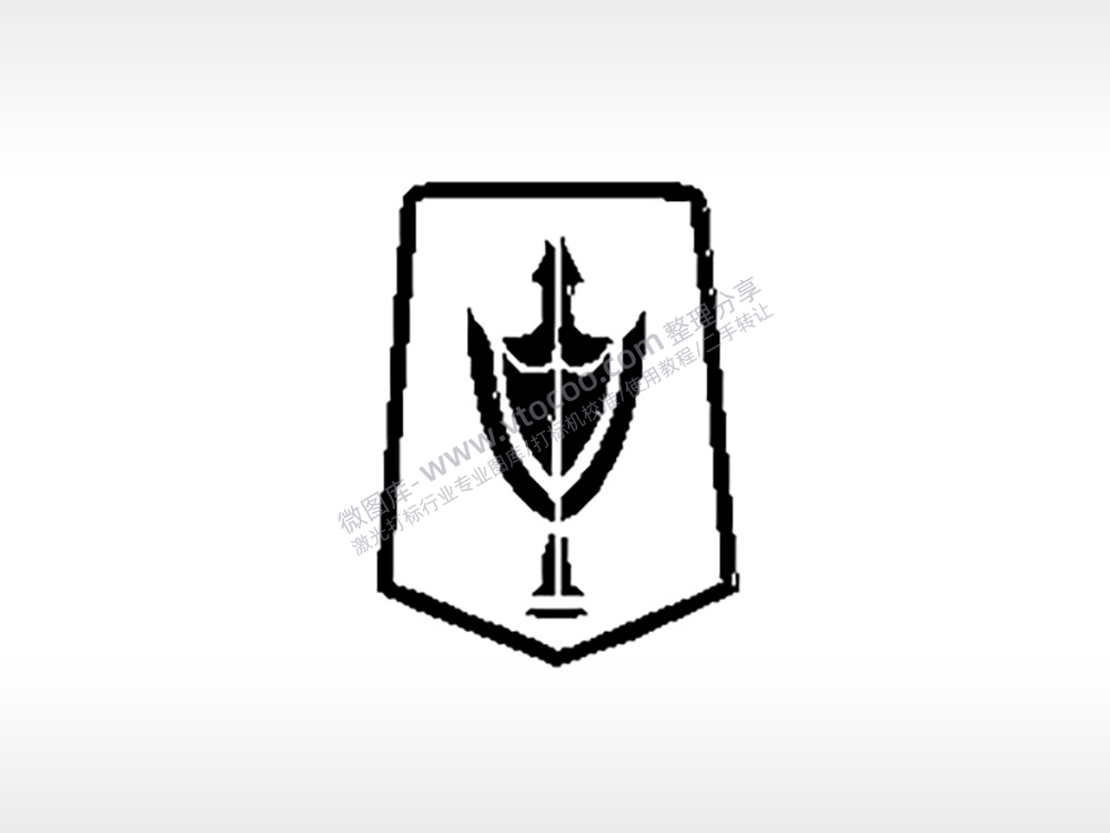 金杯汽车车标雕刻挂坠项链PLT格式激光打标文件通用矢量图