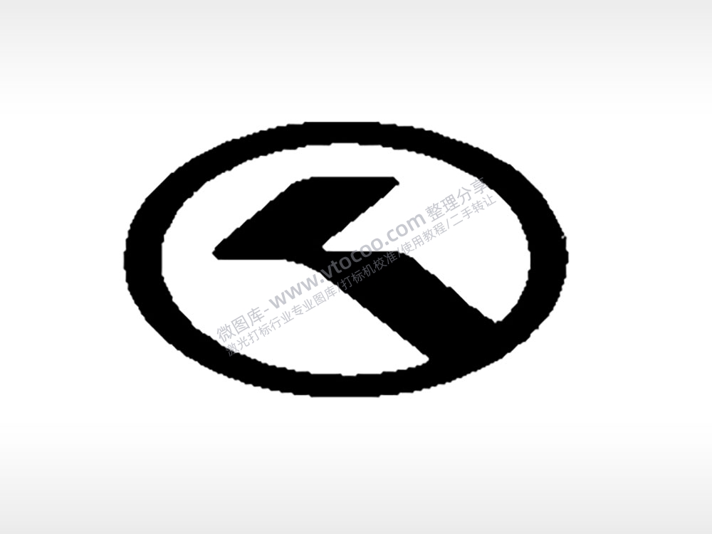 金龙汽车车标雕刻挂坠项链PLT格式激光打标文件通用矢量图