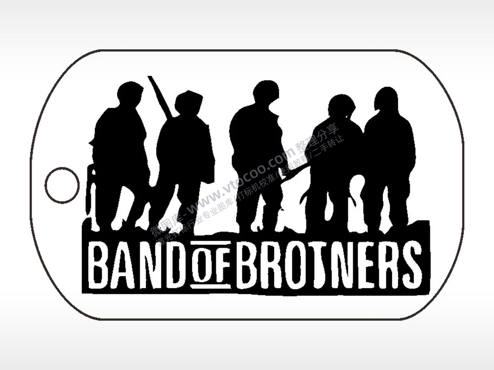 BAND OF BROTNERS兄弟连战壕中的兄弟情钛钢军牌项链