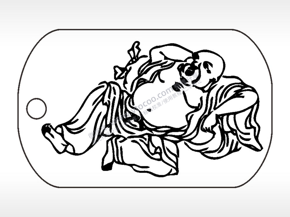 赤脚大仙钛钢军牌项链AI8.0格式激光打标文件通用矢量图