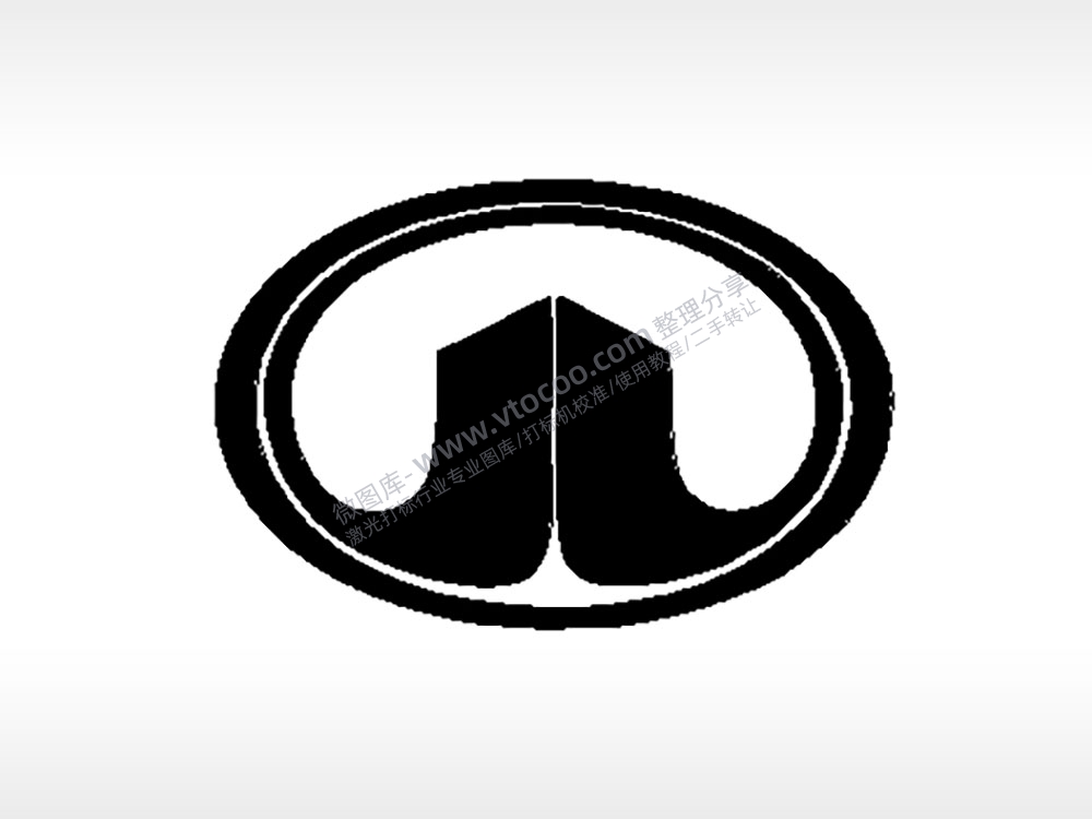 长城汽车2车标雕刻挂坠项链PLT格式激光打标文件通用矢量图